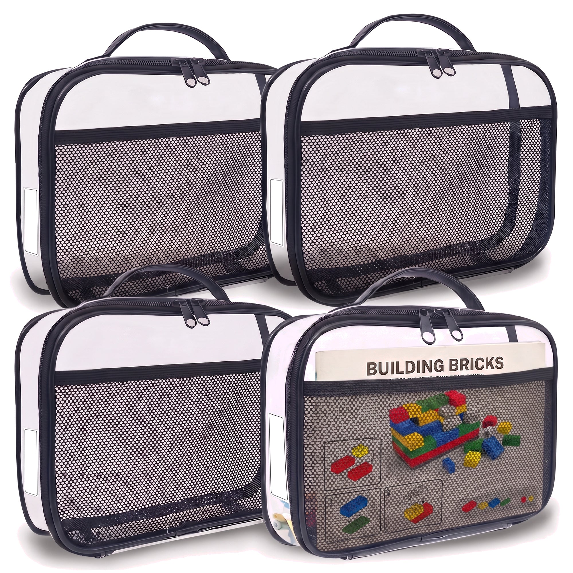 Holay 4 Packs PVC Zippered Storage (Name Tag, Manual Pocket) – holay