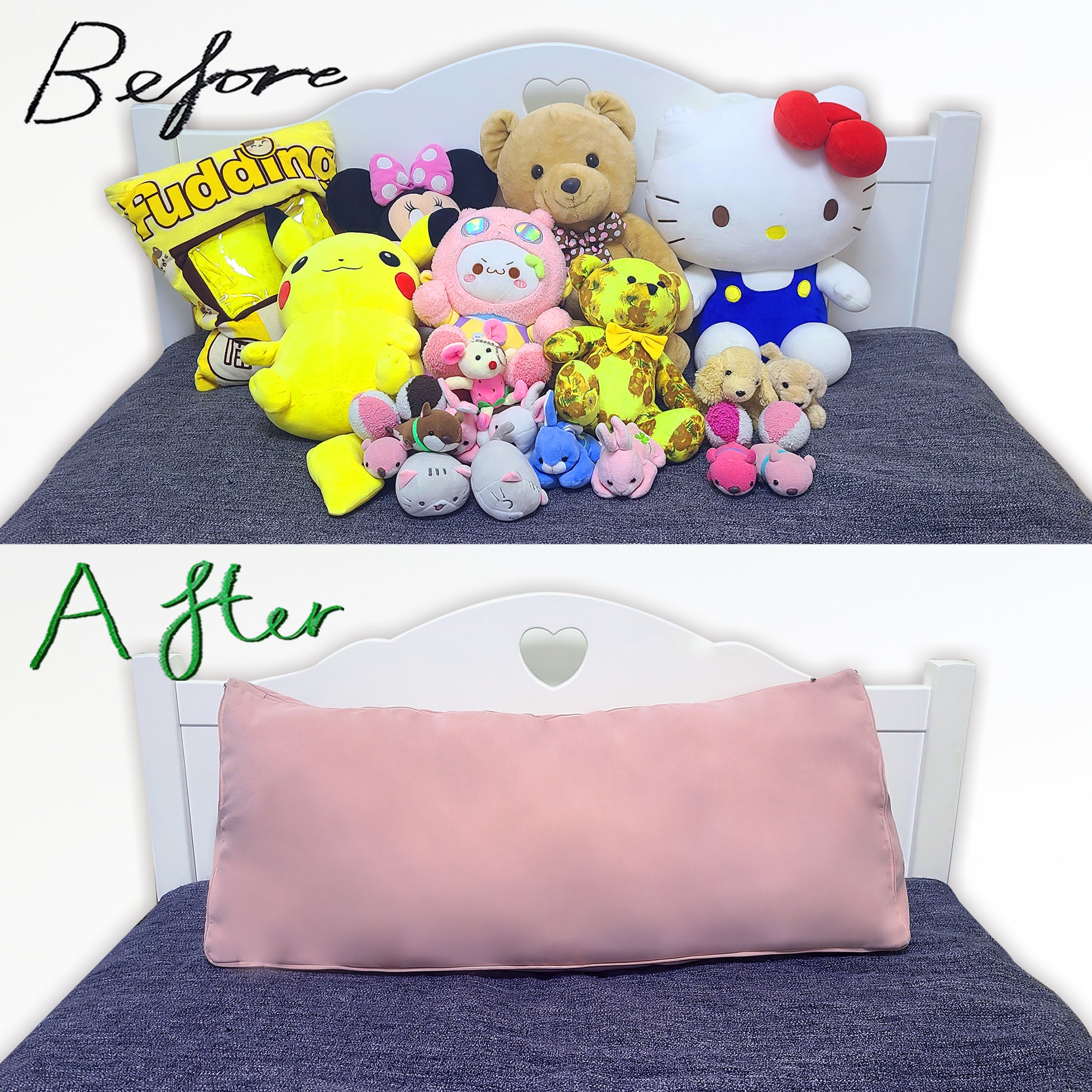 Holay Stuffed Animal Storage Organizer 2 Sizes in 1(Body Pillow and Be –  holay